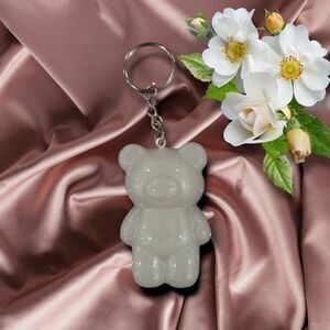 Peral White Gummy Bear Keychain(Z202)